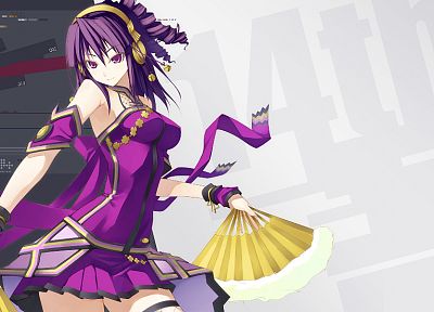 dress, purple hair, Beatmania, purple eyes, anime girls, Hifumi, Shingo (Missing Link) - duplicate desktop wallpaper