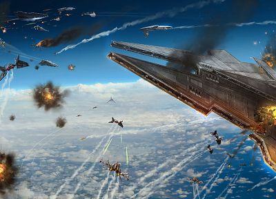 Star Wars, battles - desktop wallpaper