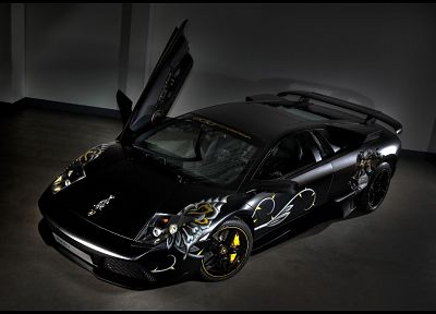 cars, vehicles, Lamborghini Murcielago, black cars, italian cars - duplicate desktop wallpaper