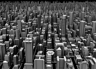 cityscapes, architecture, buildings, grayscale, cities - desktop wallpaper