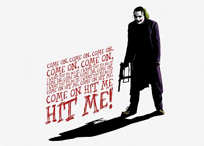 Batman, The Joker, typography - related desktop wallpaper