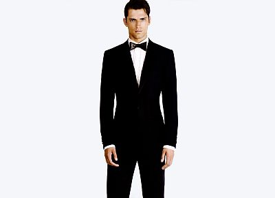 suit, models, fashion, men, bowtie, white background, tuxedo, male models - desktop wallpaper