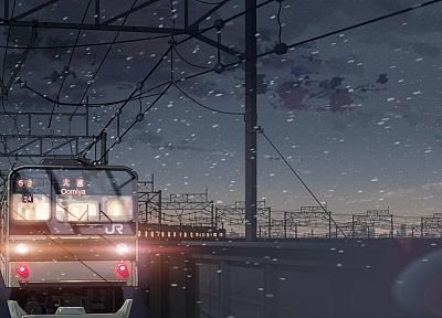 trains, Makoto Shinkai, 5 Centimeters Per Second, vehicles - random desktop wallpaper