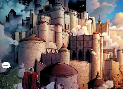 castles, Thor, Asgard - duplicate desktop wallpaper
