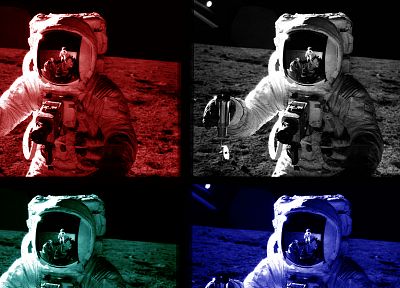 astronauts, moonwalk - random desktop wallpaper