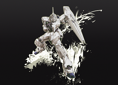 mecha, anime, Gundam Unicorn - duplicate desktop wallpaper