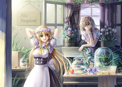 Touhou, Kirisame Marisa, Alice Margatroid - random desktop wallpaper