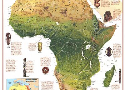 maps, infographics, Africa - desktop wallpaper