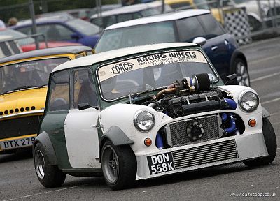 cars, mini cooper, vehicles, tuning, modified, front angle view - duplicate desktop wallpaper