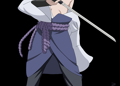 Uchiha Sasuke, Naruto: Shippuden, Sharingan, swords - duplicate desktop wallpaper