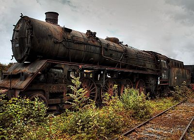 landscapes, trains, rusted, locomotives - related desktop wallpaper