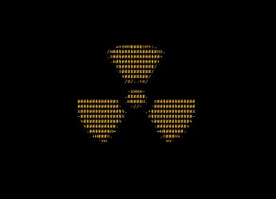 radioactive, ascii, radiation symbol - desktop wallpaper