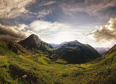 mountains, horizon - duplicate desktop wallpaper
