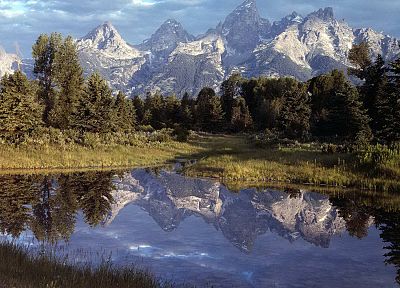 mountains, reflections - desktop wallpaper