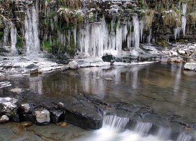 ice, nature, waterfalls - random desktop wallpaper
