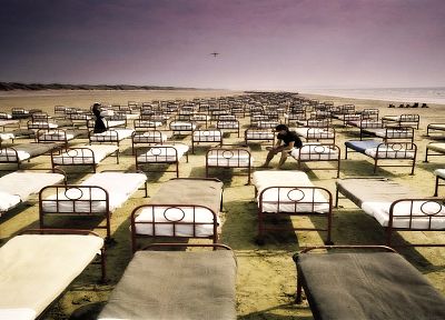 Pink Floyd, beds, shore, surreal, sea, beaches - desktop wallpaper