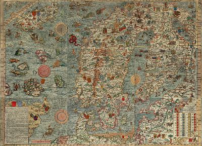 Europe, latin, maps, medieval, Scandinavia - random desktop wallpaper