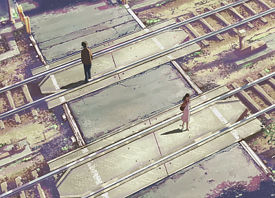 Makoto Shinkai, 5 Centimeters Per Second, artwork, anime - related desktop wallpaper