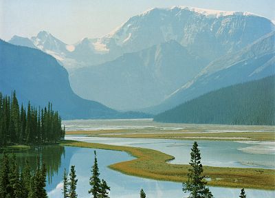 water, mountains, landscapes, Canada, Alberta - related desktop wallpaper