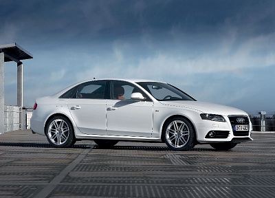 cars, Audi, Audi A4, white cars, German cars - desktop wallpaper