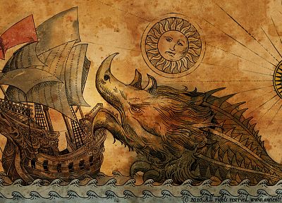monsters, ships, L., vehicles - random desktop wallpaper