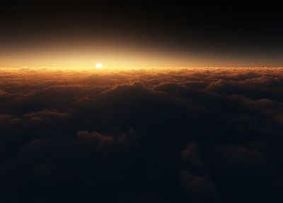 sunset, clouds, Sun, skyscapes - desktop wallpaper