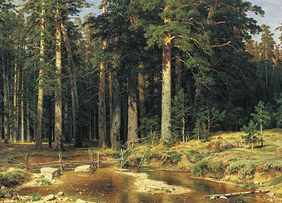 paintings, forests, artwork, Ivan Shishkin - related desktop wallpaper