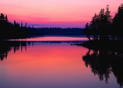 landscapes, forests, lakes, reflections - desktop wallpaper