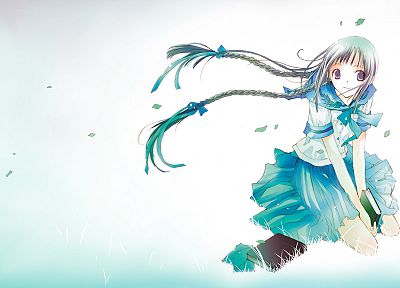school uniforms, Bungaku Shoujo, anime girls, sailor uniforms - desktop wallpaper