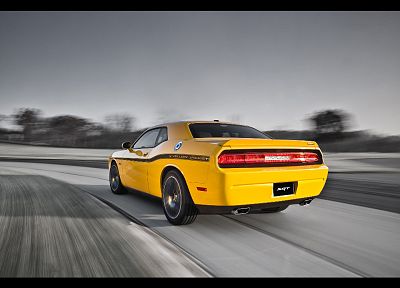 jackets, Dodge Challenger, Dodge Challenger SRT8, yellow cars - random desktop wallpaper