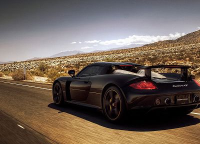 cars, roads, Porsche Carrera GT - random desktop wallpaper