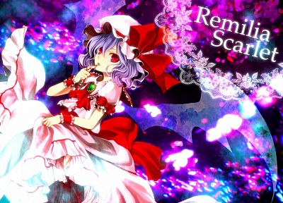 video games, Touhou, vampires, Remilia Scarlet - random desktop wallpaper
