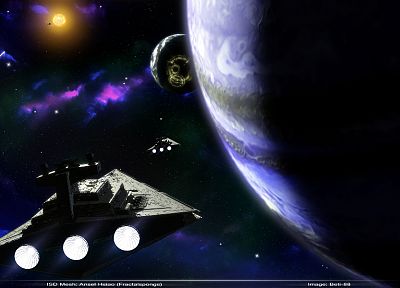 outer space, planets, spaceships, vehicles - desktop wallpaper