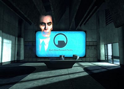 Half-Life, Black Mesa, G-Man - random desktop wallpaper