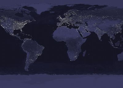 night, Earth, maps - random desktop wallpaper