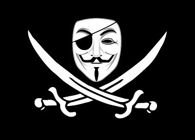 pirates, V for Vendetta, Jolly Roger - duplicate desktop wallpaper