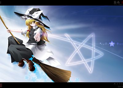 witch, Touhou, Kirisame Marisa - random desktop wallpaper