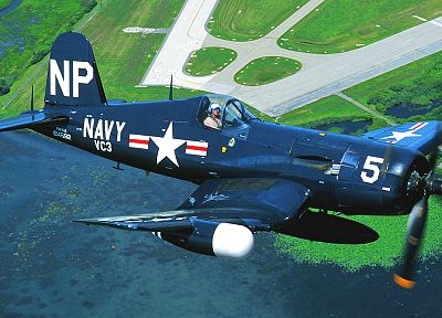 aircraft, navy, Warbird, F4U Corsair - duplicate desktop wallpaper