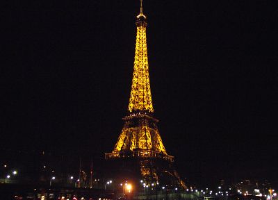 Eiffel Tower, Paris, cityscapes, night, lights, France, Europe - random desktop wallpaper