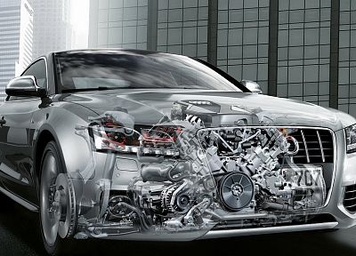 cars, Audi, X-Ray, engine - desktop wallpaper