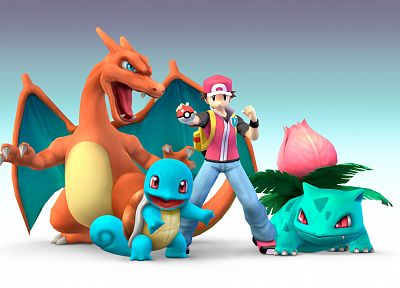 Pokemon, Squirtle, Charizard - desktop wallpaper