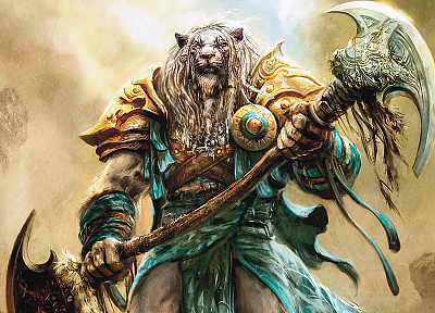 tigers, battles, artwork, warriors - duplicate desktop wallpaper