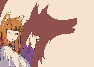 Spice and Wolf, Holo The Wise Wolf, vector art - duplicate desktop wallpaper