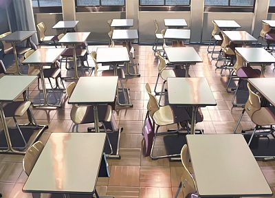 school, classroom, Makoto Shinkai, 5 Centimeters Per Second - duplicate desktop wallpaper