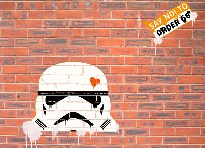 Star Wars, stormtroopers, bricks, brick wall - random desktop wallpaper