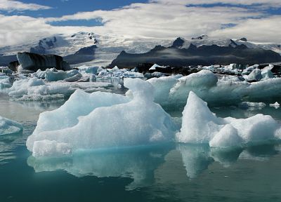 ice, arctic, icebergs - desktop wallpaper