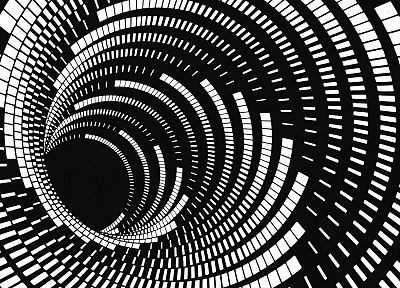 black and white, spiral - desktop wallpaper