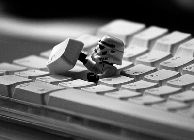 stormtroopers, Mac, keyboards, keys, Legos - related desktop wallpaper