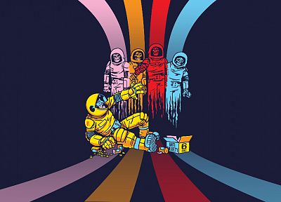 men, alternative art, Pac-Man - duplicate desktop wallpaper