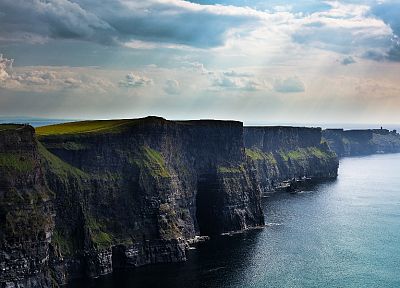 mountains, ocean, landscapes, nature, shore, cliffs - duplicate desktop wallpaper